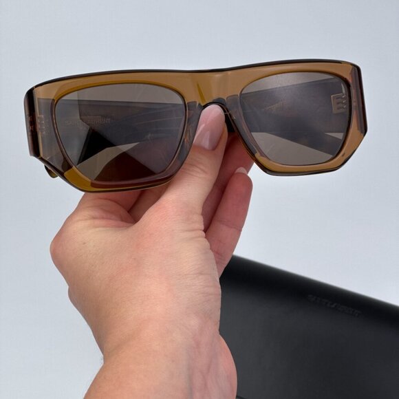 Saint Laurent SL740 002 BRAND NEW Sunglasses Brown Havana Square Unisex - Picture 1 of 12